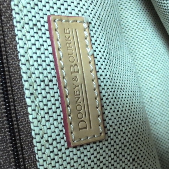 Vintage Dooney and Bourke - Vachetta Leather White & Blue Monogram Satchel - Picture 12 of 12